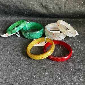 Splendette Rainbow Glitter Bangle Lot